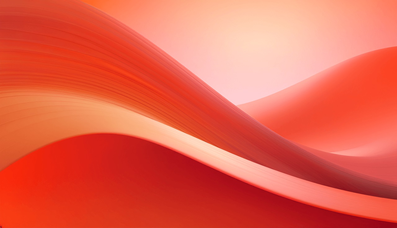 Red wavey AI generted lines on a red background