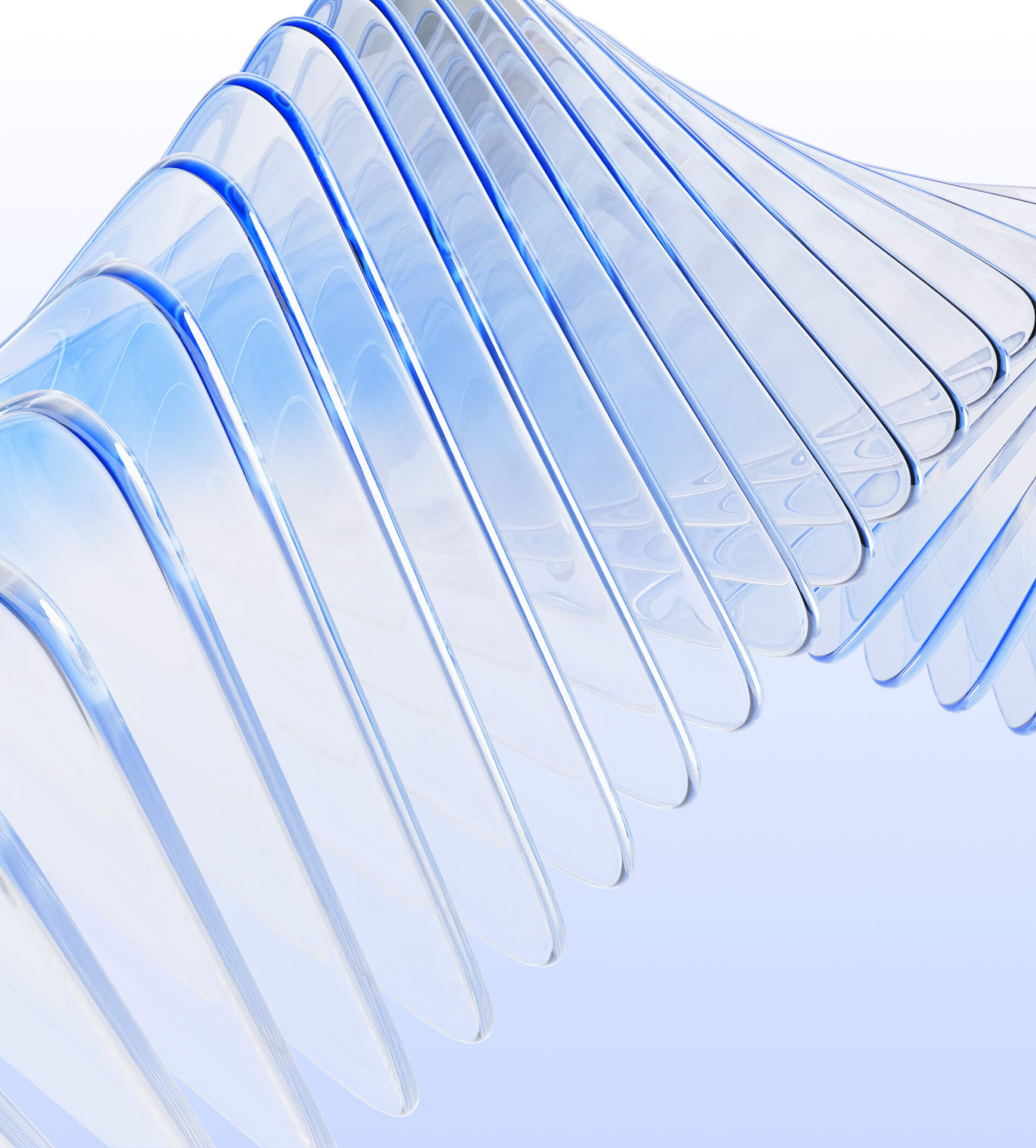 Futuristic Blue Gradient Shapes – Elegant Abstract Wave Pattern