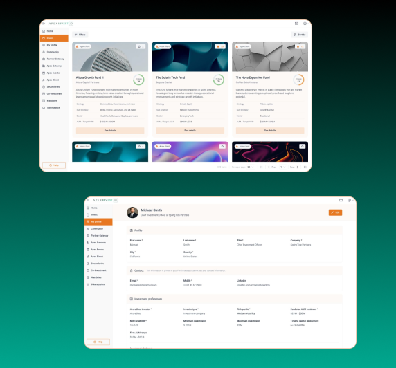 Apex invest.io multiple desktop displays right inverted